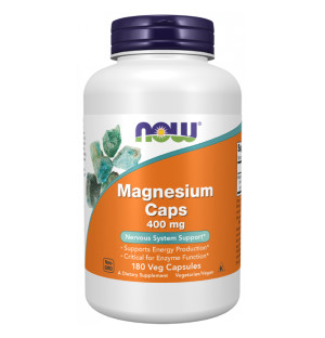 NOW Foods Magnesium 400mg 180 caps. Vege