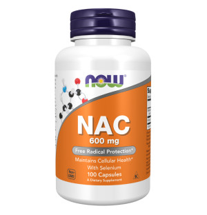 NOW Foods N-Acetylcystein (NAC) 600mg 100 kaps.