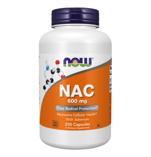 NOW Foods N-Acetylcystein (NAC) 600mg 250 kaps.