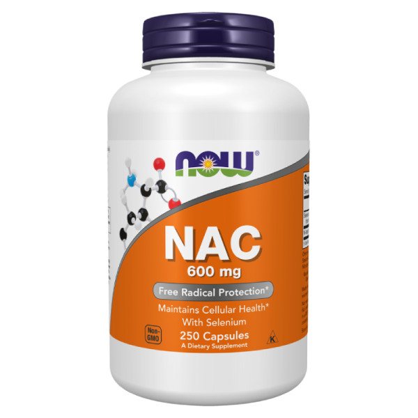 NOW Foods N-Acetylcystein (NAC) 600mg 250 kaps.