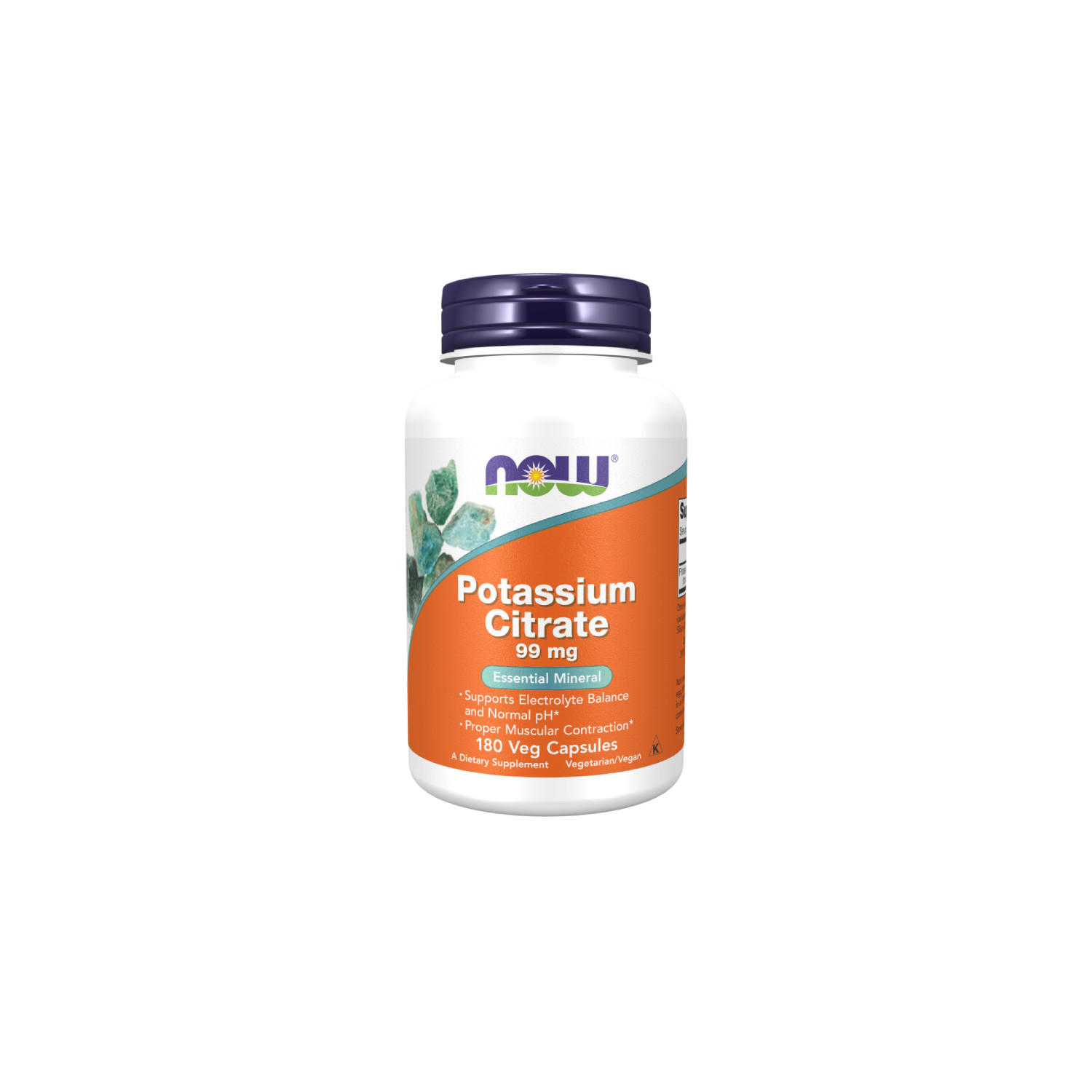 NOW Foods Cytrynian Potasu 99mg 180 kaps. Vege