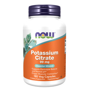 NOW Foods Potassium Citrate 99mg 180 caps. Vege