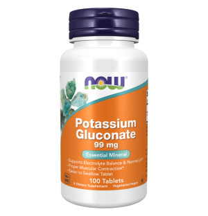 NOW Foods Glukonian Potasu 99mg 100 tabl.