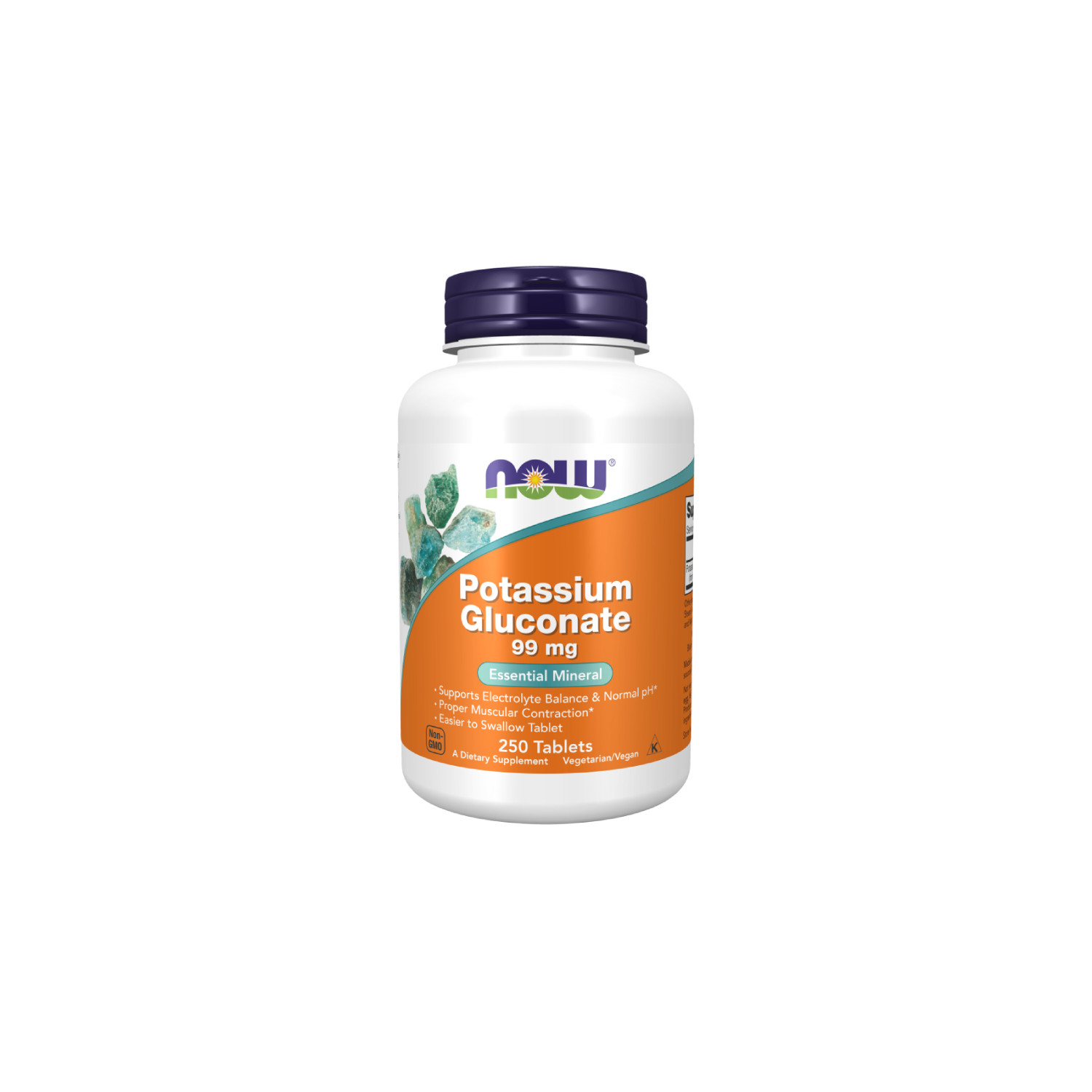 NOW Foods Glukonian Potasu 99mg 250 tabl.