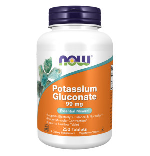 NOW Foods Glukonian Potasu 99mg 250 tabl.