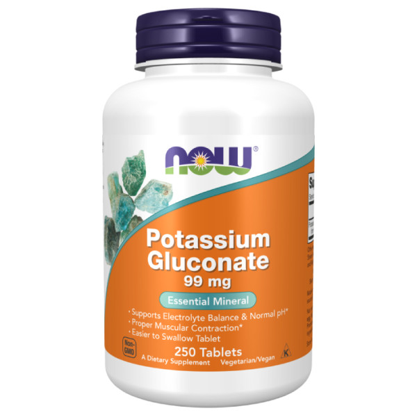 NOW Foods Glukonian Potasu 99mg 250 tabl.