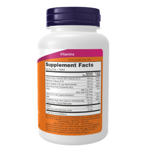 Product composition NOW Foods Witamin B-100 100 tabs. Sustained Release