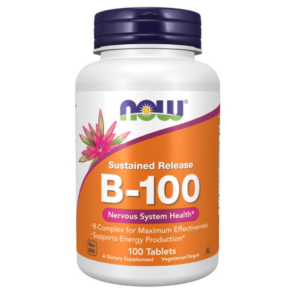 NOW Foods Witamin B-100 100 tabs. Sustained Release