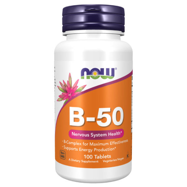 NOW Foods Vitamin B-50 100 tabl.