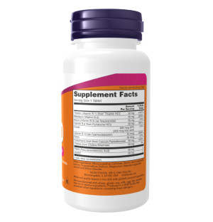 Product composition NOW Foods Vitamin B-50 100 tabs.