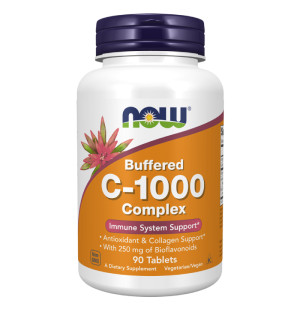 NOW Foods Witamin C-1000 Complex 90 tabs. Buffered with 250mg Bioflavonoids