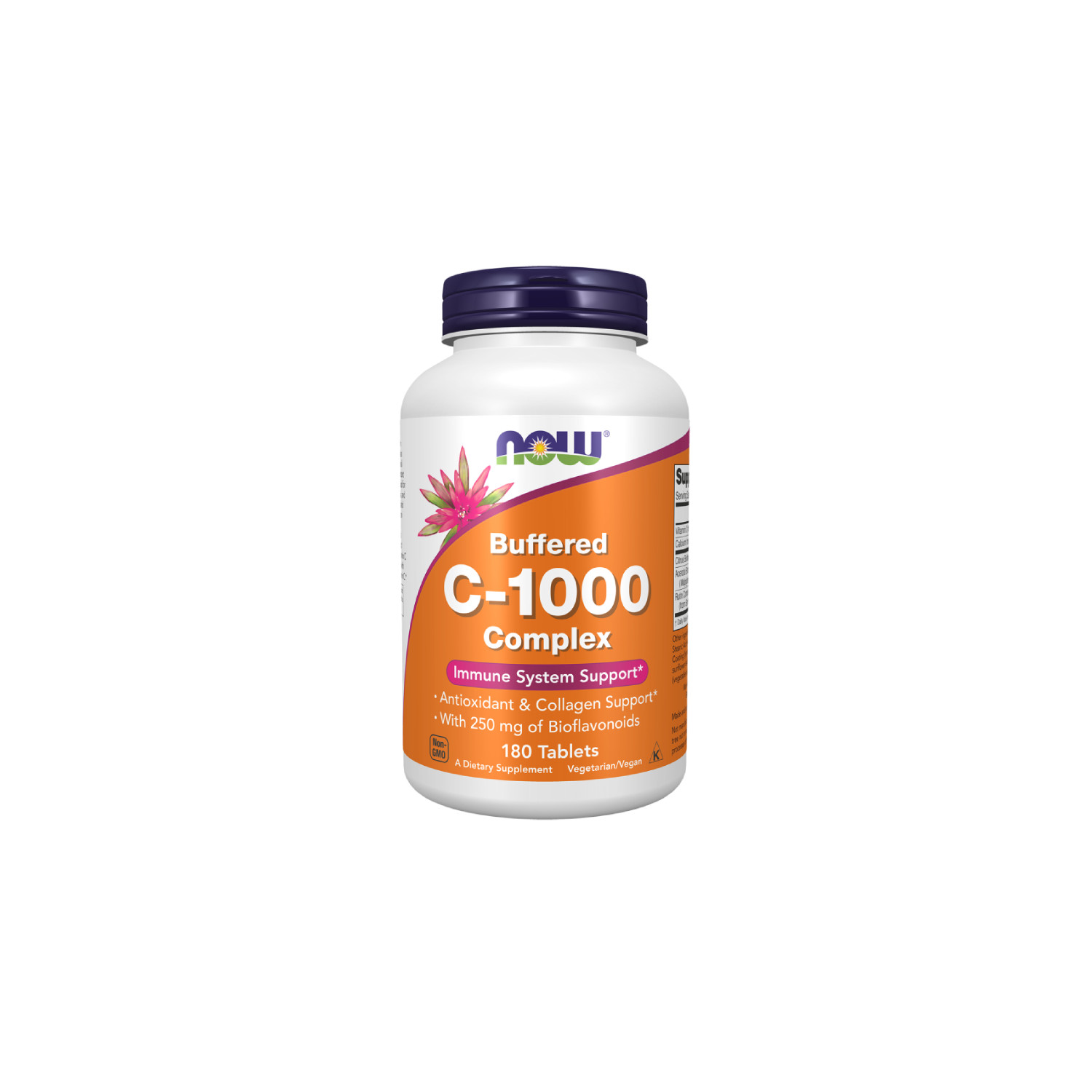 NOW Foods Witamin C-1000 Complex 180 tabs. Buffered with 250mg Bioflavonoids