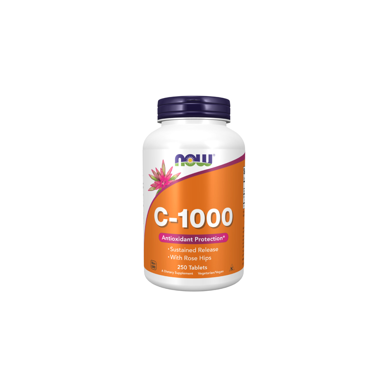 NOW Foods Vitamin C-1000 with Rose Hips 250 tabs. Sustained Release