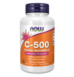 NOW Foods Vitamin C-500 Calcium-Ascorbat-C 100 kaps. Vege