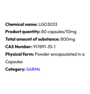 Ausführliche Informationen Powerock Pharma LGD3033 10mg 80 kaps.