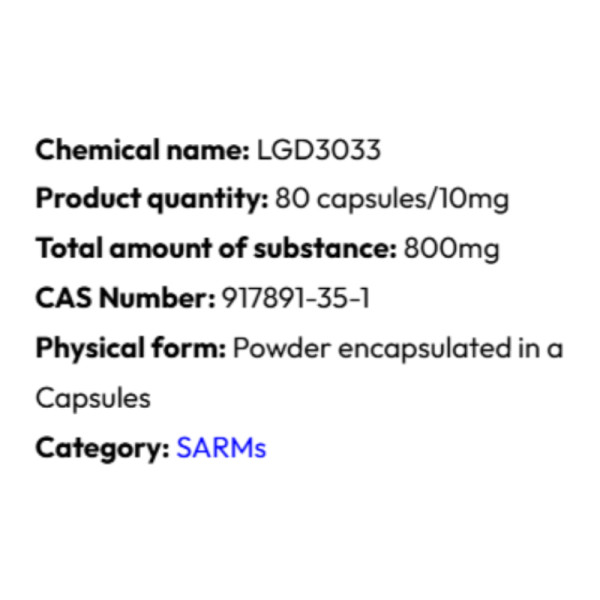 Ausführliche Informationen Powerock Pharma LGD3033 10mg 80 kaps.