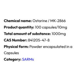 Detailed information Powerock Pharma MK-2866 OSTARINE 10mg 100 caps.