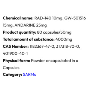 Detailed information Powerock Pharma SHRED 50mg 80 caps.