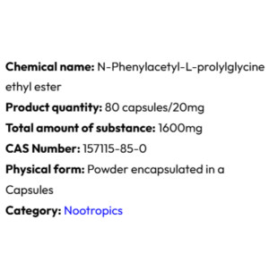 Detailed information Powerock Pharma NOOPEPT 20mg 80 caps.