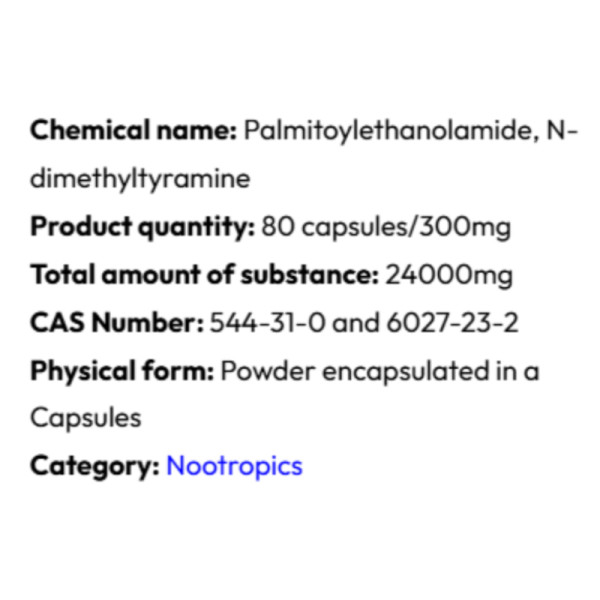 Ausführliche Informationen Powerock Pharma PEA HORDENINE 300mg 80 kaps.