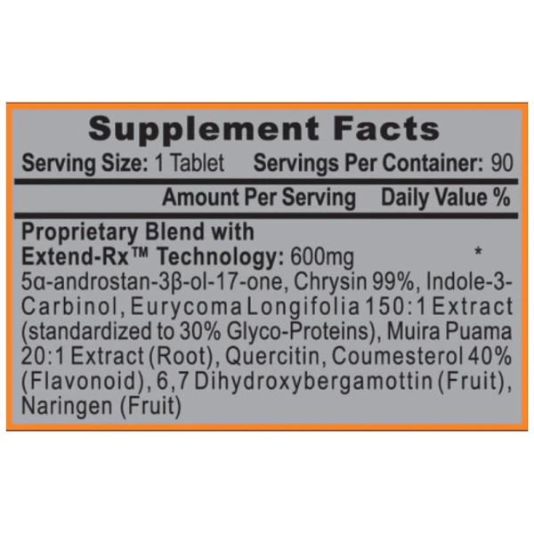 Product composition Hi-Tech Pharma Estrogenex 2nd Generation 90 tabs.