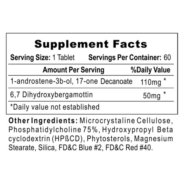 Product composition Hi-Tech Pharma 1-Testosterone 60 tabs.