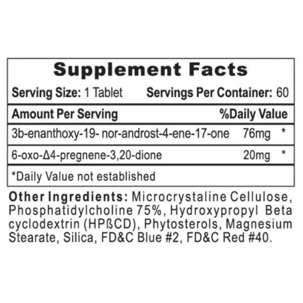 Product composition Hi-Tech Pharma Trenabol 60 tabs.