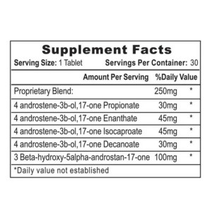 Product composition Hi-Tech Pharma Sustanon 250 30 tabs.