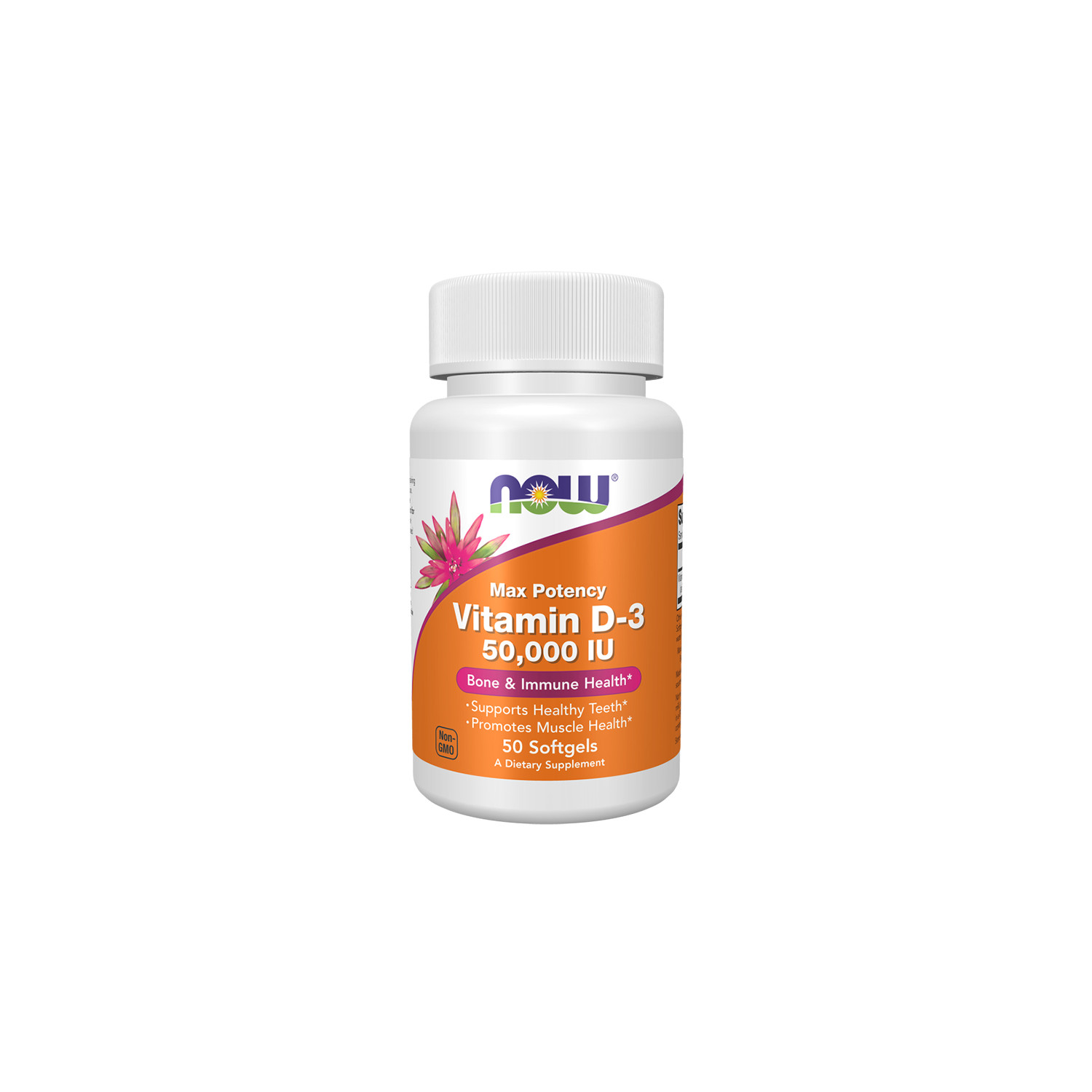 NOW Foods Witamin D-3 50,000 IU 50 caps. Softgels