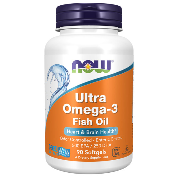 NOW Foods Ultra Omega-3 500EPA/250DHA 90 caps. Sotfgels