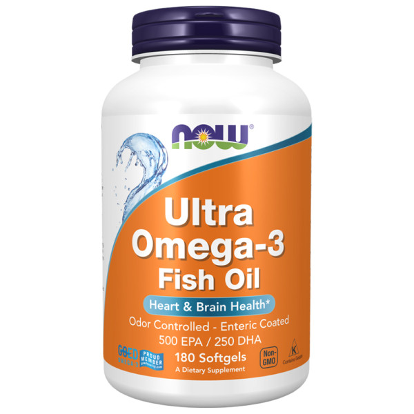 NOW Foods Ultra Omega-3 500EPA/250DHA 180 caps. Sotfgels