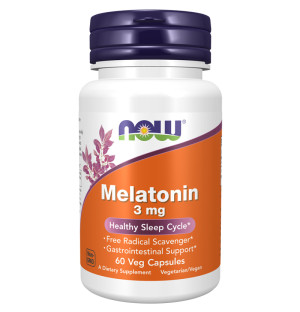 NOW Foods Melatonin 3mg 60 caps. Vege