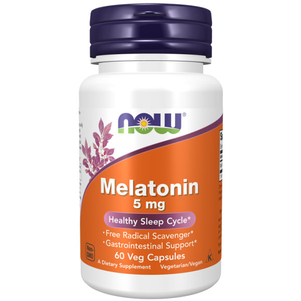 NOW Foods Melatonina 5mg 60 kaps. Vege