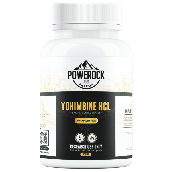 Powerock Pharma YOHIMBINE HCL 5mg 100 caps. 500mg ★