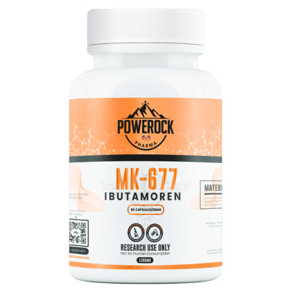 Powerock Pharma MK-677 IBUTAMOREN 20mg 60 kaps. 1200mg ★