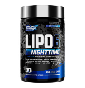 Nutrex Lipo 6 Nighttime fat burner, sleep support, 30 capsules, supporting weight loss and nighttime recovery