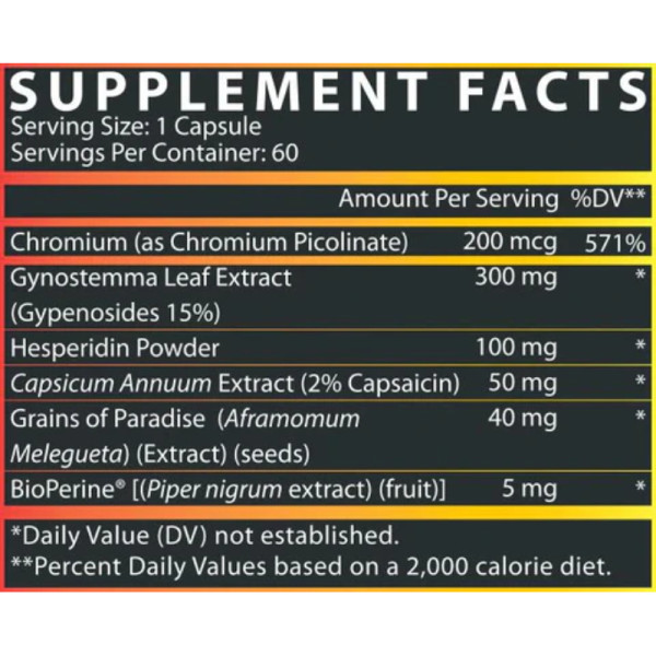 Product composition Nutrex LIPO6 Stim-Free (USA Version) 60 caps.