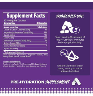 Product composition Finaflex Redefine Pre-Hydr8 90 caps.