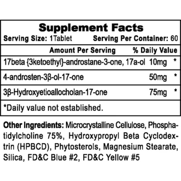 Product composition Hi-Tech Pharma Halotestin 60 tabs.