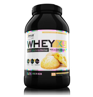 Genius Nutrition Whey-X5 900g carefully formulated to support the development and maintenance of lean muscle mass