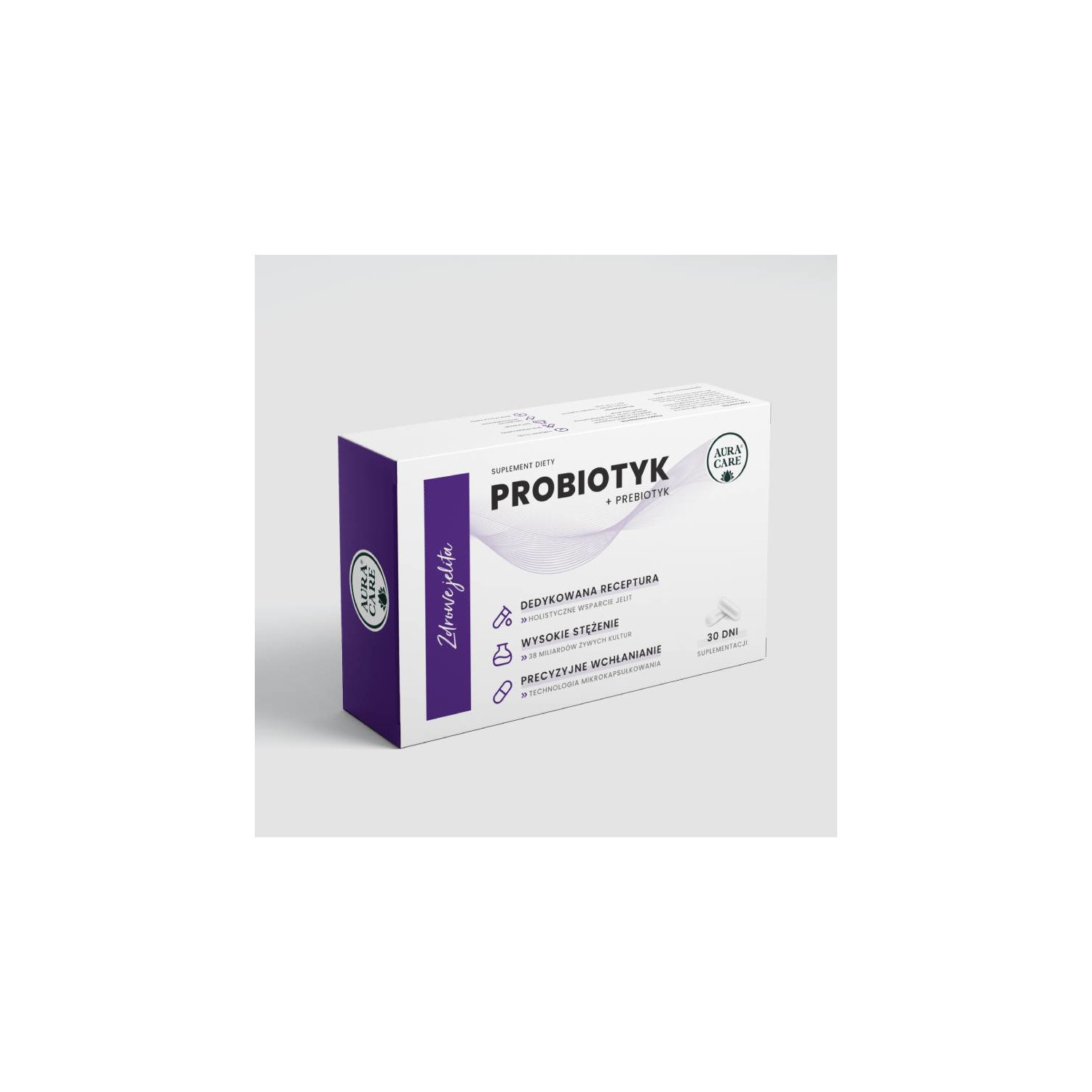 Aura Care Probiotic + Prebiotic Healthy Guts 30 caps.