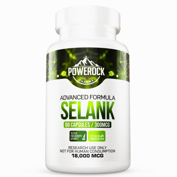 Powerock Pharma Selank 300mcg 60 caps. 18 000mcg ★