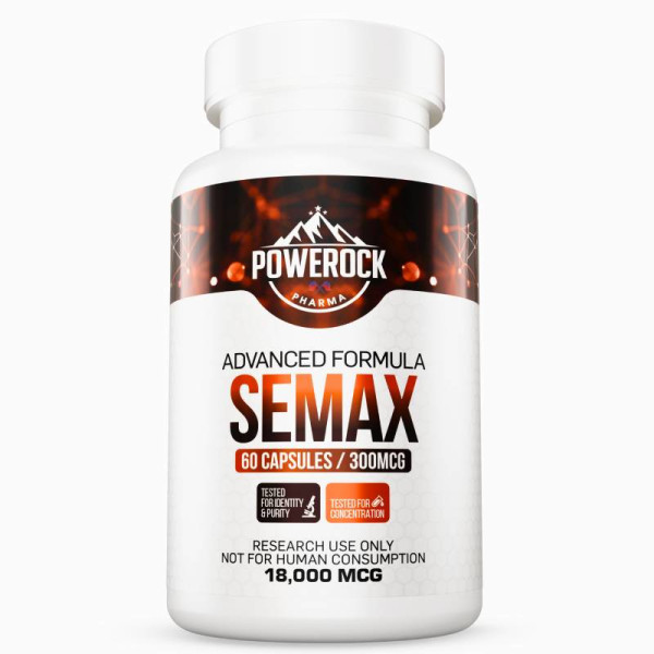 Powerock Pharma Semax 300mcg 60 caps. 18 000mcg ★