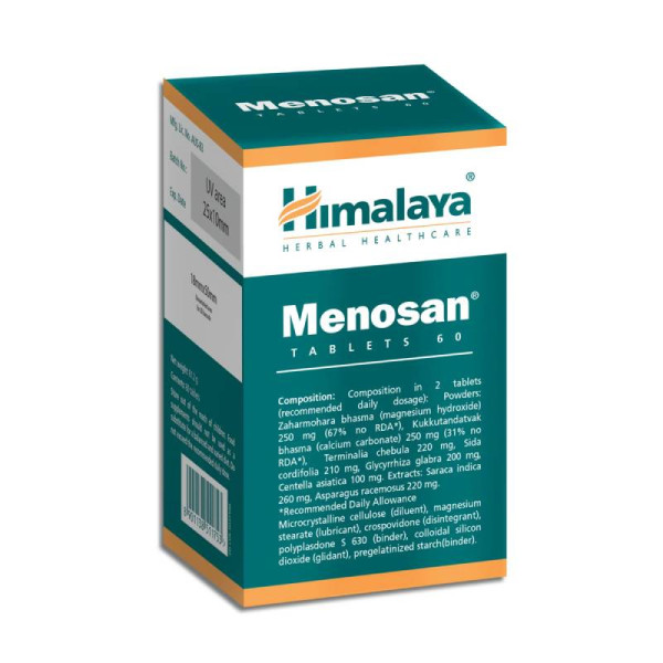 Product composition Himalaya Menosan - for the Menopause 60 tabs.