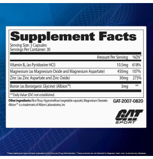 Product composition GAT Sport ZMAG+T 90 caps. vege