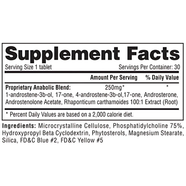 Product composition Hi-Tech Pharma Halodrol 30 tabs.