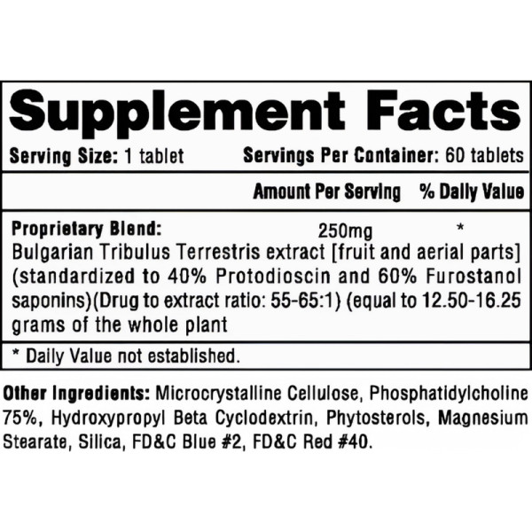 Zusammensetzung Hi-Tech Pharma Tribesterone 60 tabl.