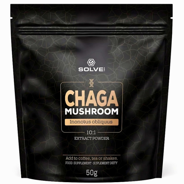 Solve Labs Chaga 10:1 Powder Błyskoporek Podkorowy 50g