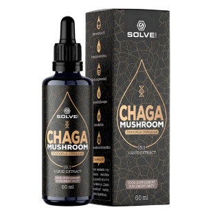 Solve Labs Chaga 15:1 Powder Chaga-Pilz in Tropfen 60ml