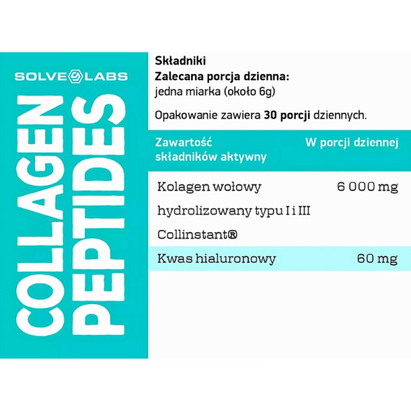 Skład produktu Solve Labs Collagen Peptides 180g